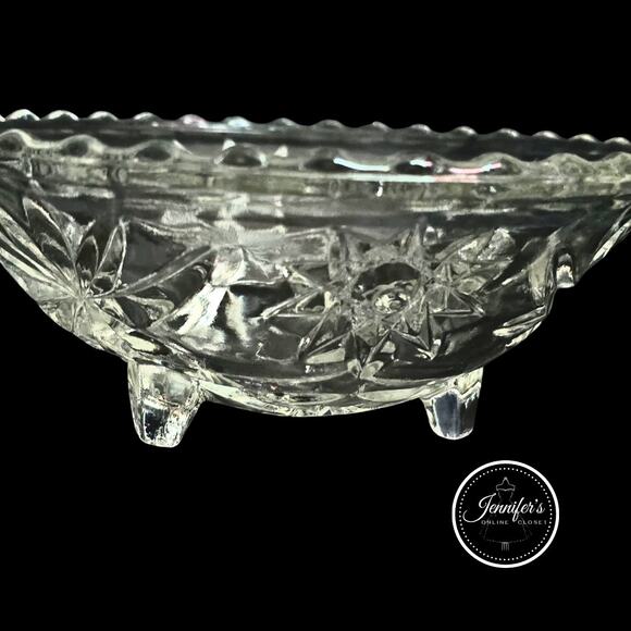 Anchor Hocking Vintage 60'/70's Clear Glass Bon-Bon Dish or Candy Dish - Picture 6 of 10